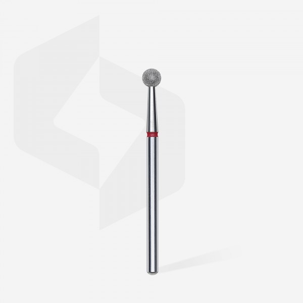 STALEKS EXPERT Deimantinė freza "burbuliukas" raudona, skersmuo 4 mm